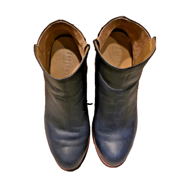 Adelante Granada Ankle Boots Women's Denim Blue Leather Side Zip Sz 9, Width C - Picture 15 of 16